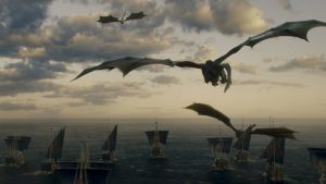Igra prestolov Game of Thrones flota zmaji Daenerys
