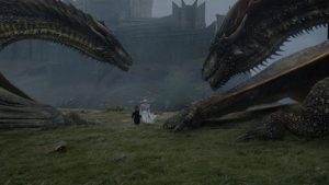 Daenerys (Emilia Clarke) v seriji Igra prestolov epizoda Onkraj zidu.