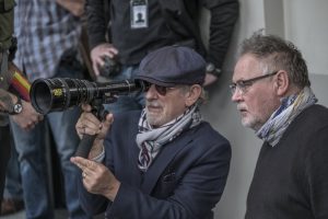Steven Spielberg an snemanju filma Zamolčani dokumenti.